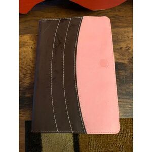 Zondervav Holy Bible New International Version Brown and Pink Cover Bookmark EUC
